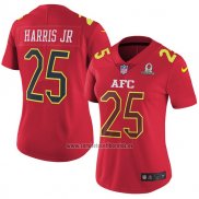Camiseta NFL Mujer Pro Bowl AFC Harris Jr 2017 Rojo
