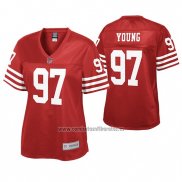 Camiseta NFL Mujer San Francisco 49ers Bryant Young Pro Line Rojo