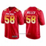 Camiseta NFL Pro Bowl Denver Broncos 58 Von Miller AFC 2018 Rojo