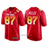 Camiseta NFL Pro Bowl Kansas City Chiefs 87 Travis Kelce AFC 2018 Rojo