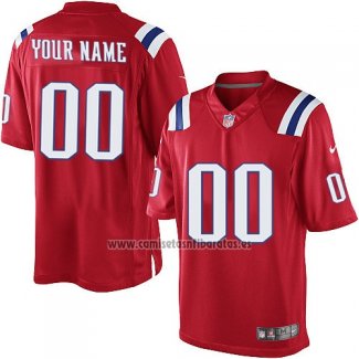 Camiseta NFL Replica New England Patriots Personalizada Rojo