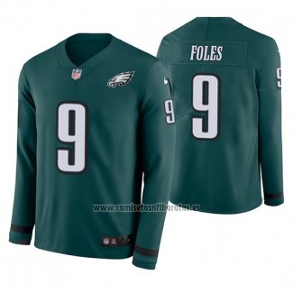 Camiseta NFL Therma Manga Larga Philadelphia Eagles Nick Foles Verde