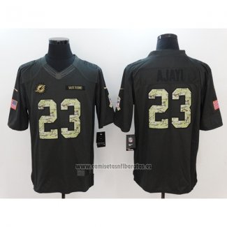 Camiseta NFL Anthracite Miami Dolphins 23 Ajayi Negro