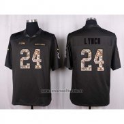 Camiseta NFL Anthracite Seattle Seahawks Lynch 2016 Salute To Service