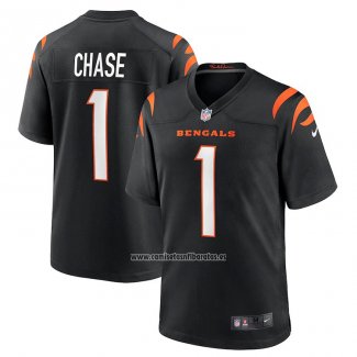 Camiseta NFL Game Cincinnati Bengals Ja'marr Chase Negro