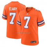 Camiseta NFL Game Denver Broncos John Elway Mile High Collection 1977 Throwback Retired Naranja