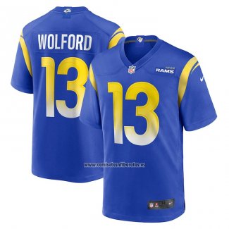 Camiseta NFL Game Los Angeles Rams John Wolford Azul