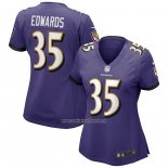 Camiseta NFL Game Mujer Baltimore Ravens Gus Edwards Violeta