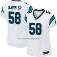 Camiseta NFL Game Mujer Carolina Panthers Davis Sr Blanco