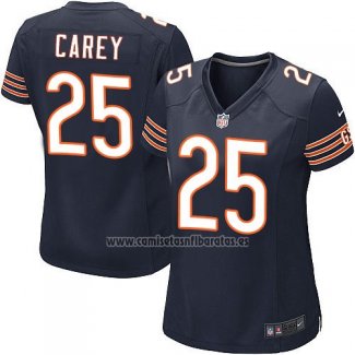 Camiseta NFL Game Mujer Chicago Bears Carey Blanco Azul