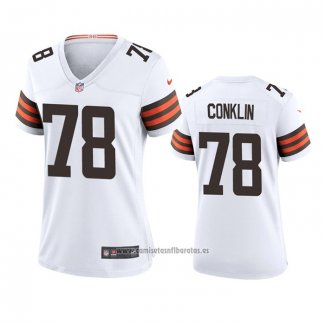 Camiseta NFL Game Mujer Cleveland Browns Jack Conklin Blanco