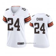 Camiseta NFL Game Mujer Cleveland Browns Nick Chubb 2020 Blanco