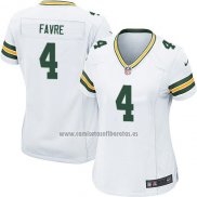 Camiseta NFL Game Mujer Green Bay Packers Favre Blanco2