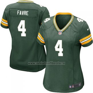 Camiseta NFL Game Mujer Green Bay Packers Favre Verde Militar2