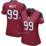 Camiseta NFL Game Mujer Houston Texans J.j. Watt Rojo