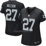 Camiseta NFL Game Mujer Las Vegas Raiders Nelson Negro