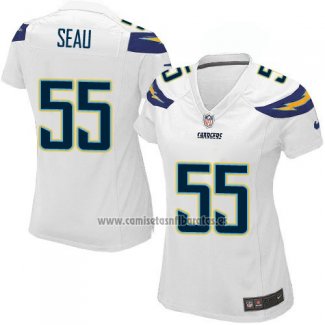 Camiseta NFL Game Mujer Los Angeles Chargers Seau Blanco