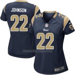 Camiseta NFL Game Mujer Los Angeles Rams Johnson Negro