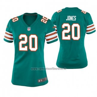 Camiseta NFL Game Mujer Miami Dolphins Reshad Jones Throwback Verde