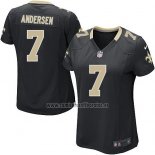 Camiseta NFL Game Mujer New Orleans Saints Andersen Negro
