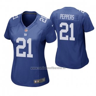 Camiseta NFL Game Mujer New York Giants Jabrill Peppers Azul