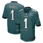 Camiseta NFL Game Philadelphia Eagles Jalen Hurts Super Bowl LVII Patch Verde