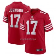 Camiseta NFL Game San Francisco 49ers Josh Johnson Primera Rojo