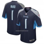 Camiseta NFL Game Tennessee Titans Cameron Ward 2025 NFL Draft First Round Pick Alterno Azul