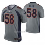 Camiseta NFL Legend Denver Broncos 58 Von Miller Inverted Gris