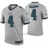 Camiseta NFL Legend Philadelphia Eagles 4 Jake Elliott Inverted Gris