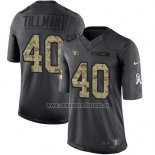 Camiseta NFL Limited Arizona Cardinals 40 Pat Tillman Negro Stitched 2016 Salute To Service
