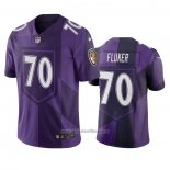 Camiseta NFL Limited Baltimore Ravens D.j. Fluker Ciudad Edition Violeta