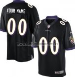 Camiseta NFL Limited Baltimore Ravens Personalizada Negro