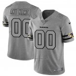 Camiseta NFL Limited Baltimore Ravens Personalizada Team Logo Gridiron Gris