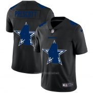 Camiseta NFL Limited Dallas Cowboys Prescott Logo Dual Overlap Negro