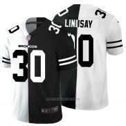 Camiseta NFL Limited Denver Broncos Lindsay White Black Split