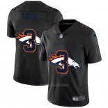 Camiseta NFL Limited Denver Broncos Lock Logo Dual Overlap Negro
