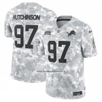 Camiseta NFL Limited Detroit Lions Aidan Hutchinson 2024 Salute To Service Gris