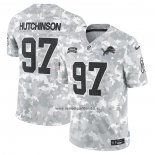 Camiseta NFL Limited Detroit Lions Aidan Hutchinson 2024 Salute To Service Gris