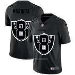 Camiseta NFL Limited Las Vegas Raiders Mariota Logo Dual Overlap Negro