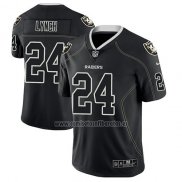 Camiseta NFL Limited Las Vegas Raiders Marshawn Lynch Negro Color Rush 2018 Lights Out