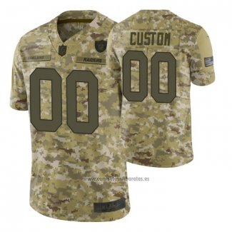 Camiseta NFL Limited Las Vegas Raiders Personalizada Salute To Service Verde