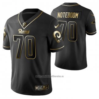 Camiseta NFL Limited Los Angeles Rams Joseph Noteboom Golden Edition Negro