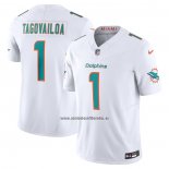 Camiseta NFL Limited Miami Dolphins Tua Tagovailoa Vapor F.U.S.E. Blanco