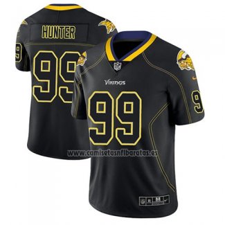 Camiseta NFL Limited Minnesota Vikings Danielle Hunter Negro Color Rush 2018 Lights Out