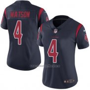 Camiseta NFL Limited Mujer Houston Texans 4 Deshaun Watson Azul Rojo