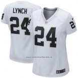 Camiseta NFL Limited Mujer Las Vegas Raiders 24 Lynch Blanco