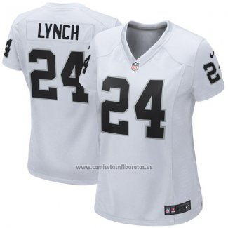 Camiseta NFL Limited Mujer Las Vegas Raiders 24 Lynch Blanco