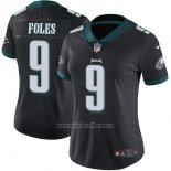 Camiseta NFL Limited Mujer Philadelphia Eagles 9 Foles Negro