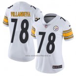 Camiseta NFL Limited Mujer Pittsburgh Steelers 78 Villanueva Blanco